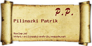 Pilinszki Patrik névjegykártya